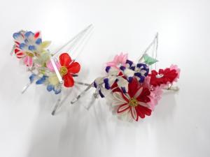 アンティーク　つまみ細工　髪飾りセット